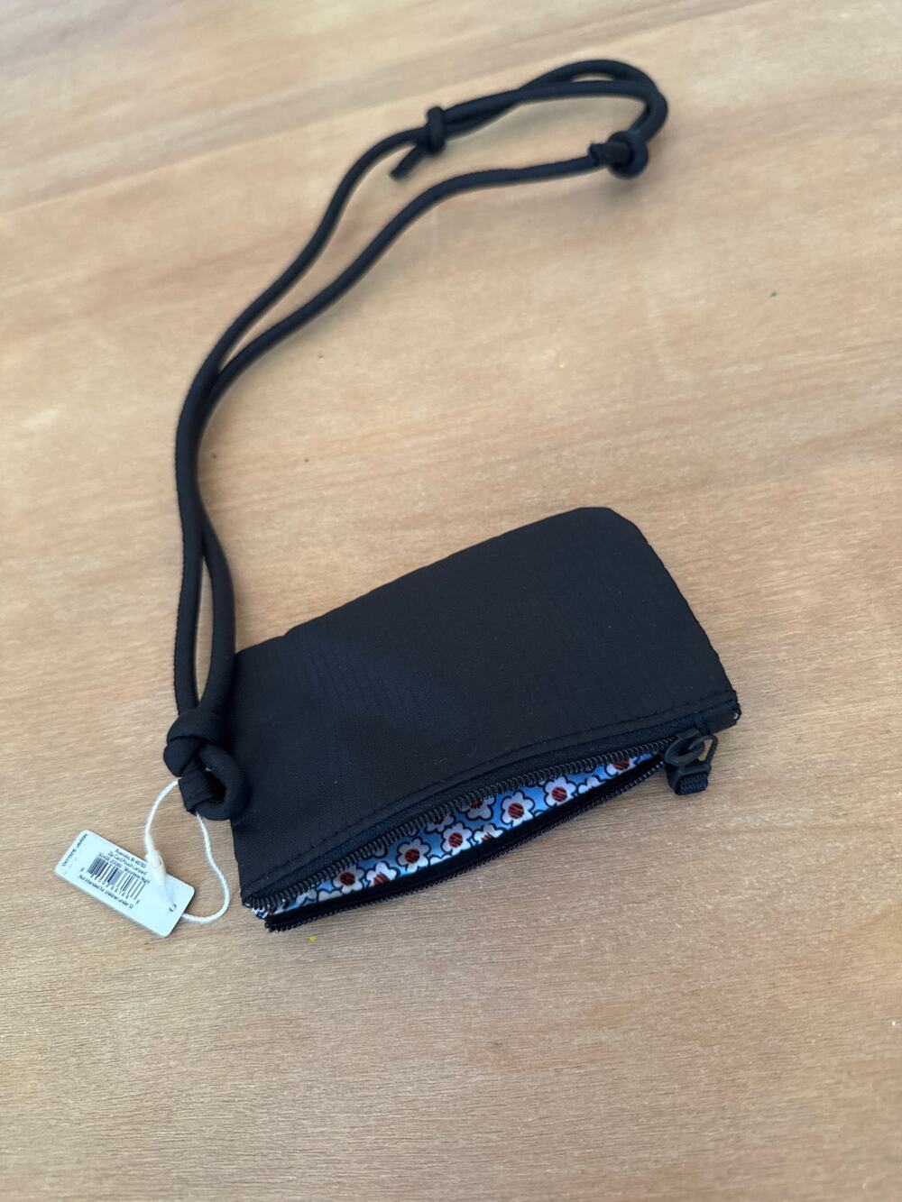 Vera Bradley Zip Pouch Lanyard Black Moonless Night NWT